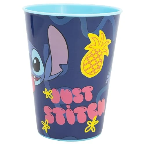 Offerta a tempo: Stor Bicchiere in plastica per bambini con grafica Disney Stitch da 260 ml, senza BPA, riutilizzabile e lavabile, non adatto al microonde - 0.00% da 7.50 € a 7.50 €