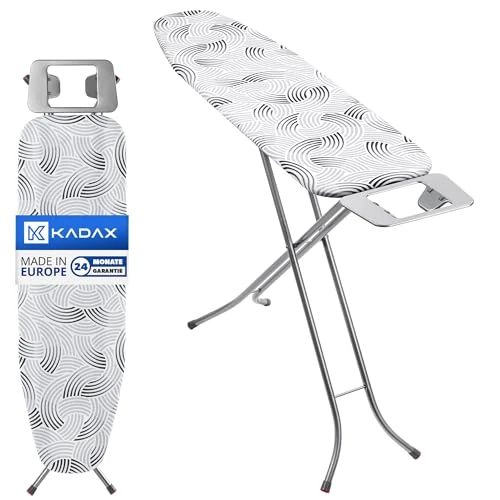 Zeitlich begrenztes Angebot: KADAX Bügelbrett groß 114x34cm - Stabiler Bügeltisch für Dampfbügelstation, klappbar, höhenverstellbar, mit Metallgitter & Bügeleisenablage, Made in EU von 38.99 € auf 38.99 € (0.00% Rabatt)