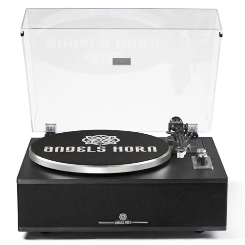 Begrenztes Angebot: ANGELS HORN Bluetooth Vinyl-Plattenspieler | 2-Geschwindigkeits-Plattenspieler mit eingebauten Lautsprechern | Inklusive Phono-Vorverstärker & AT-3600L Tonabnehmersystem | Schwarz von 249.98 EUR auf 199.98 EUR (Rabatt 20%)