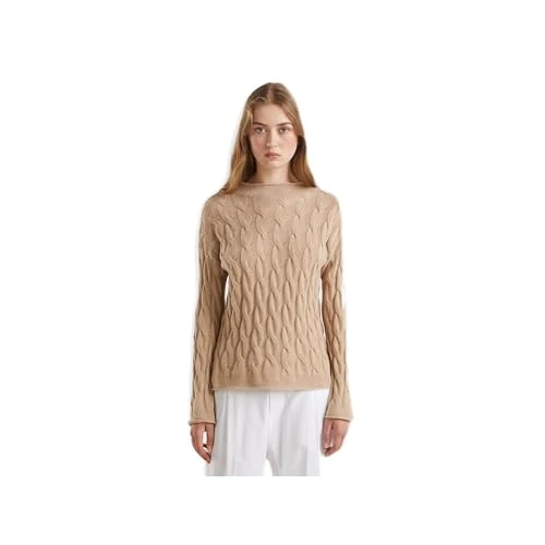 United Colors of Benetton Damski sweter Lupetto M/L 1335d2467 (opakowanie 1), Beżowy 994, XS