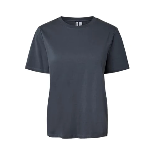 Pieces Maglietta da Donna Pcria SS Solid Tee Noos BC, Ombre Blu, XS