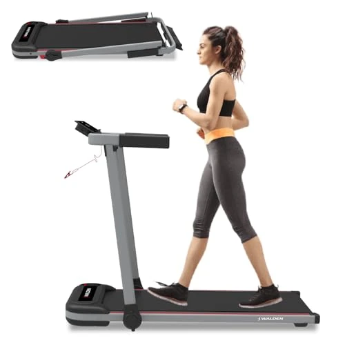 Electric Treadmill Easy Folding Treadmill 10 km/h 12 Preset Programmes LCD Screen 1-10km/h Walden F2800 (B0BNG8N4R3)
