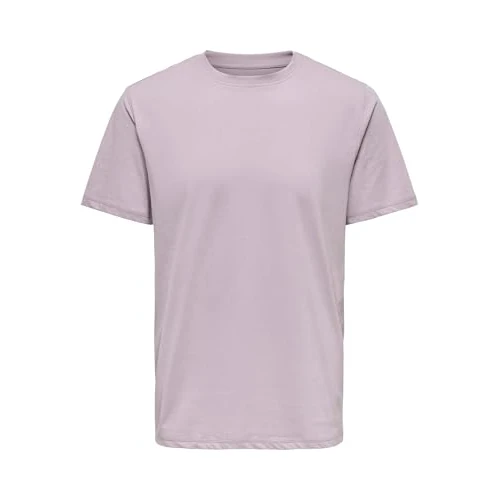 Offerta a tempo: Only & Sons ONSMAX Life - Maglietta da Uomo con Scollo Rotondo, vestibilità Normale, XS, S, M, L, XL, XXL, Nirvana., XXL - 40% da 14.99 € a 9.04 €