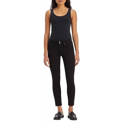 Levi's Damen 711 Double Button Jeans, Night Is Black, 28W / 34L
