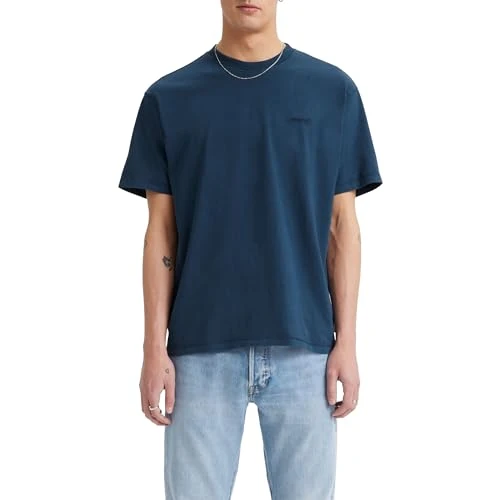 Levi's Hombre Red Tab Vintage Tee, Camiseta, Dress Blues Garment Dye, XS