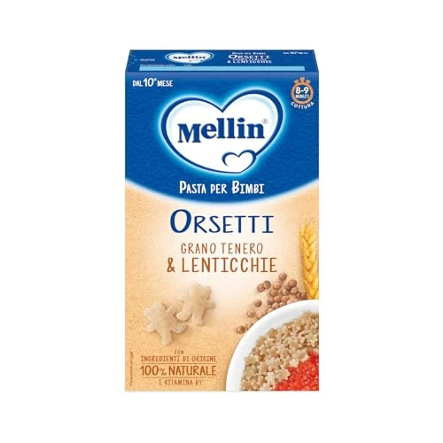 Offerta a tempo: Mellin Pasta per Bimbi, Orsetti, Con Grano Tenero e Lenticchie, 280g - 0.00% da 1.65 € a 1.65 €