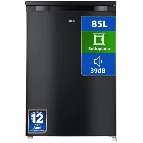 CHiQ Mini-Kühlschrank mit einer Tür, 85 l, wendbare Tür, regelbarer Thermostat für Keller, Zuhause, Studentenwohnheim, Wohnung oder Büro