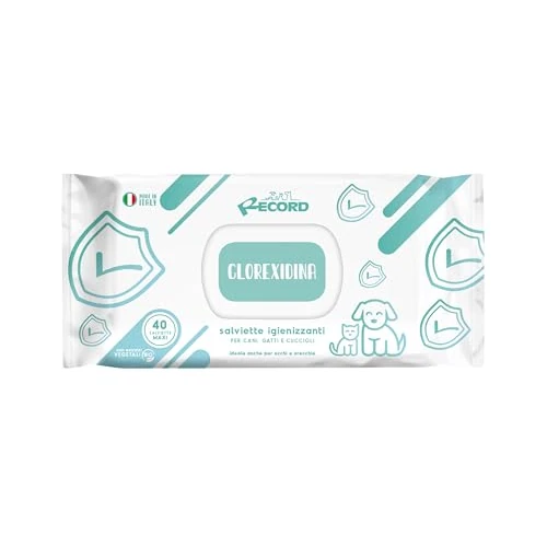 Offerta a tempo: Record salviette igienizzanti umide per Cani e Gatti. Salviette Cane salviette Gatto. Confezione 40 Pezzi. Salviettine per Animali per Pelo Zampe Muso ed Occhi. Rispettano Cute e PH Aroma Clorexidina - 0.00% da 2.99 € a 2.99 €