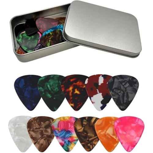 Beperkte aanbieding: Gitaar Picks 24 Stuks, Plectrum voor Elektrische Gitaar, Akoustische, Klassieke Gitaar, Basgitaar, Ukulele, Celluloide (0.46/0.71/0.96mm) van 5.49 EUR naar 5.49 EUR (besparing 0%)