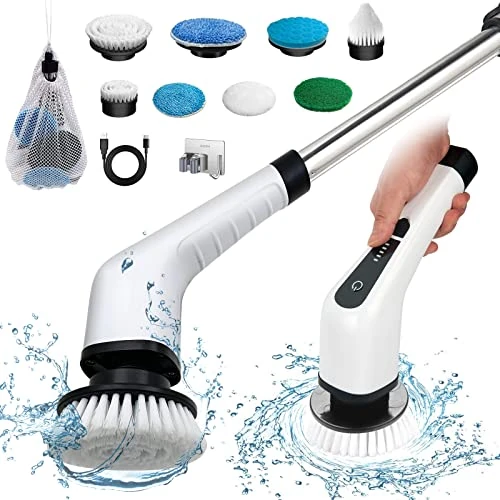 Oferta limitada: FARI Fregadora Giratoria Eléctrico,Cepillo de Limpieza Inalámbrico con 8 Cabezas de Cepillo Reemplazables,Cepillo ElÉCtrico de Ducha con Mango Ajustable para Baño,Suelo de Baldosas y Coche (ANS-8050) de 48.98 € a 48.98 € (ahorro 0.00%)