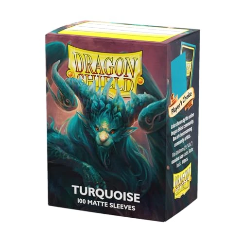 Offerta a tempo: Arcane Tinmen Dragon Shield - Bustine standard, colore: Turchese opaco (100ct) — 5% da 12,59 € a 11,99 €