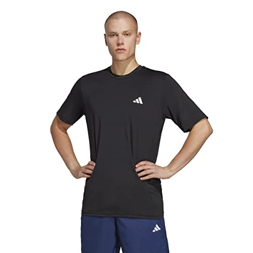 Adidas Herren Train Essentials Stretch Training Tee, Black/White, M