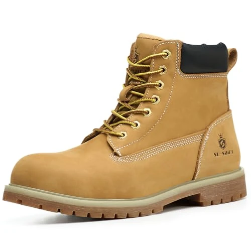 Limited offer: SL-Saint Waterproof Steel Toe Classic UPGRADED Work Boots For Men Industrial&Construction Insulated Safety Shoes Breathable Performance Fashion Hiking Footwear EH Tan 6 Inch from 89.99 EUR to 65.58 EUR (save 27%)