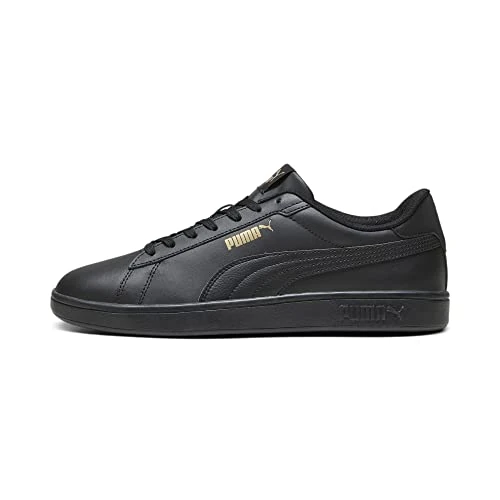 PUMA Unisex Smash 3.0 L Baskets, Puma Black Puma Gold Puma Black, 41 EU