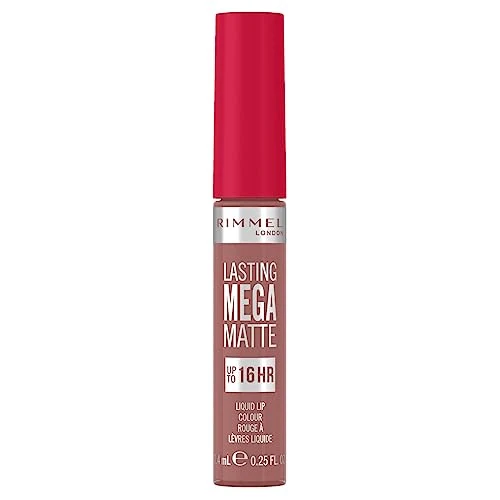 Rimmel London Lasting Mega Matte Liquid Lipstick, Long-Lasting, Hydrating, Vegan Formula - 709 - Strapless, 7.4ml
