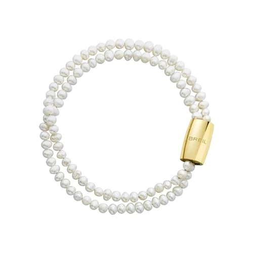 Breil Magnetica System Damen Armband aus Edelstahl hergestellt mit Süßwasserperlen verziert, Max. Länge 19,5 cm, TJ3301