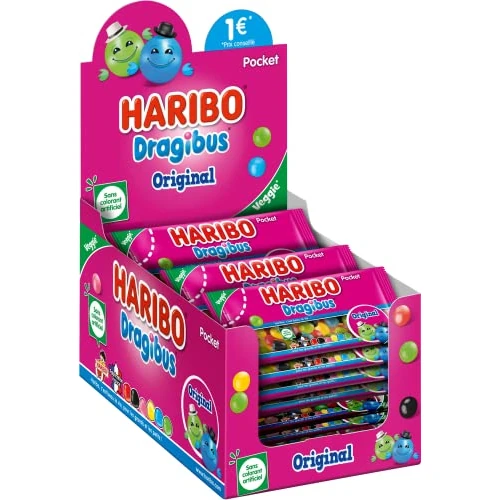 Offerta a tempo: Haribo Dragibus, Caramelle Dragee Veggie, Gusto Frutta, Ideali Per Feste - 24 Pezzi Da 50gr [1200gr] - 0.00% da 19.80 € a 19.80 €