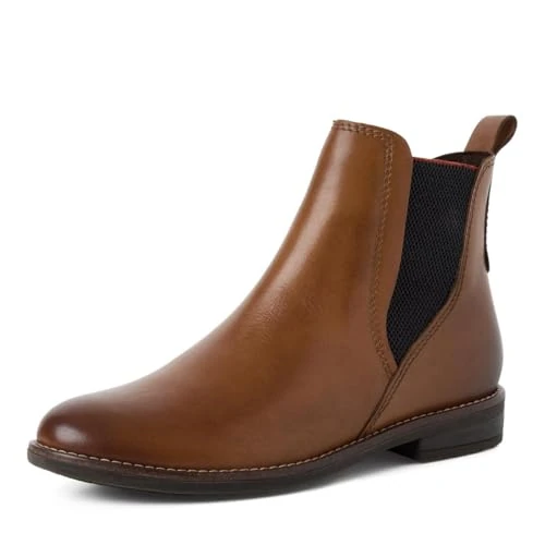 Zeitlich begrenztes Angebot: MARCO TOZZI Damen Chelsea Boots aus Leder zum, Braun (MUSCAT), 40 EU von 69.95 € auf 61.70 € (12% Rabatt)
