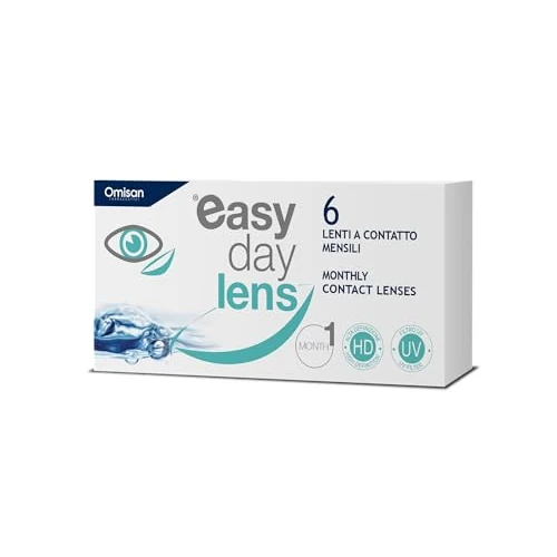 Easy Day Lens, 6 Lenti A Contatto Mensili per la correzione della miopia, -10,00