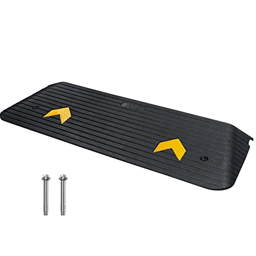 Zeitlich begrenztes Angebot: VEVOR Schwellenrampe Vollgummi Türschwellenrampe 15Tonnen Tragfähigkkeit Bordsteinrampe mit Kanal 110x32x3,8cm Rollstuhlrampe Auffahrrampe Gummirampe Ideal für unebenen Boden Bordsteinkanten von 26.90 € auf 26.90 € (0.00% Raba