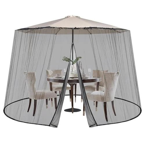 Oferta limitowana: Sekey Regulowana moskitiera do parasoli przeciwsłonecznych 250-300 cm, ochrona przed owadami z 2 drzwiami, siatka przeciw komarom do parasola przeciwsłonecznego, wysokość 2,5 m, czarna z 299.99 zł na 299.99 zł (oszczędź 0.00%)
