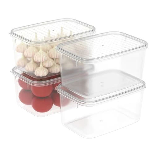 Oferta limitada: Cetomo 2.2L*4 Recipientes para congelación y conservación de alimentos, contenedores para nevera con tapa, aptos para congelación, nevera y microondas, plástico sin BPA, transparentes, 2.2L - Set de 4 de 12.14 € a 12.14 € (ahorro 0.00%)