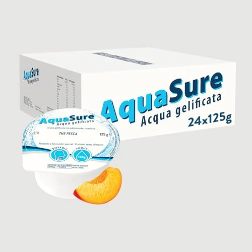 Offerta a tempo: Abbott Nutrition | AquaSure 24 Confezioni x125 g | Acqua Gelificata per il trattamento dietetico di soggetti affetti da disfagia e problemi della deglutizione | gusto Pesca - 27% da 28.79 € a 20.99 €