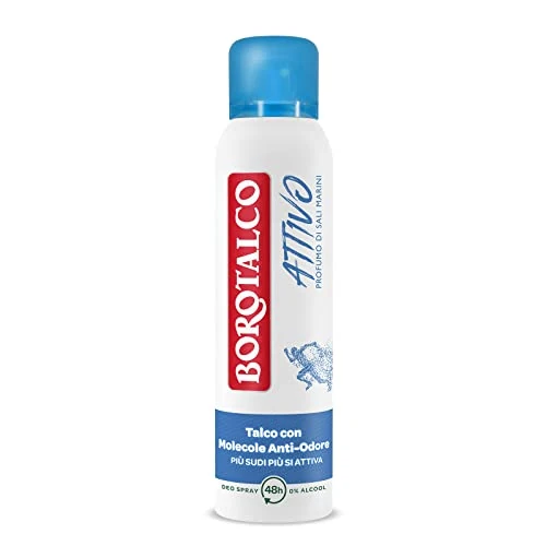 Limitiertes Angebot: Borotalco, Lufterfrischer Spray Active Blau, Format 150 ml von 7.03 EUR auf 6.80 EUR (Spare 3%)
