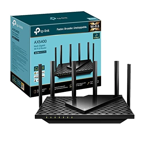 TP-Link Archer AX72 Pro AX5400Mbps Dual-Band WiFi6 Router, 2.5 Gigabit Port, 160 MHz Channels, USB 3.0 Port, WPA3, HomeShield, EasyMesh, Plug and Play, Client and VPN Server, Compatible with Alexa