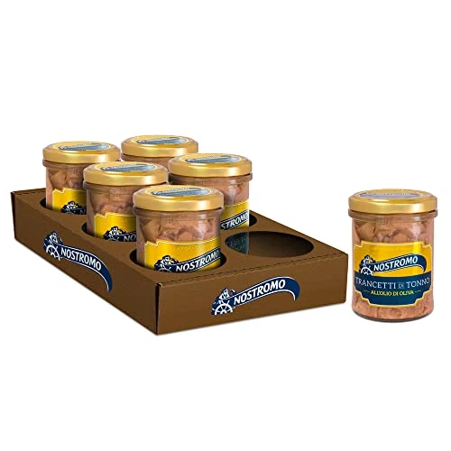 Offerta a tempo: Nostromo - Trancetti di tonno all'olio di oliva, 6 vasetti da 180gr. Qualità superiore, lavorati a mano, fonte di Omega 3 - 24% da 23.94 € a 18.22 €