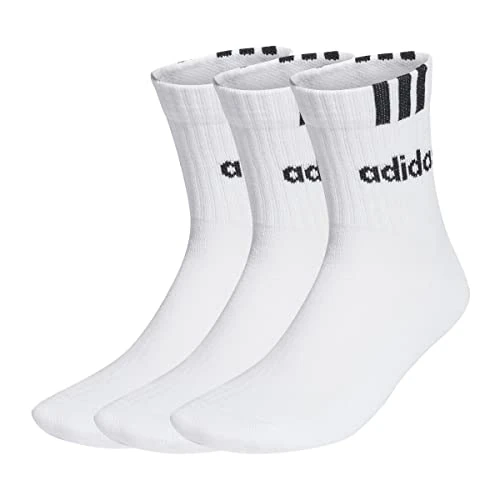 Offre limitée : adidas Mixte 3-Stripes Linear Half-Crew Cushioned Socks 3 Pairs de 10.00 EUR à 6.50 EUR (remise 35%)