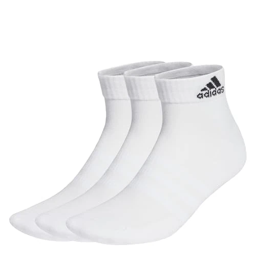 Limitiertes Angebot: adidas Unisex Cushioned Sportswear Ankle Socks 3 Pairs, White / Black, 6.5-8 von 12.00 EUR auf 6.99 EUR (Spare 42%)