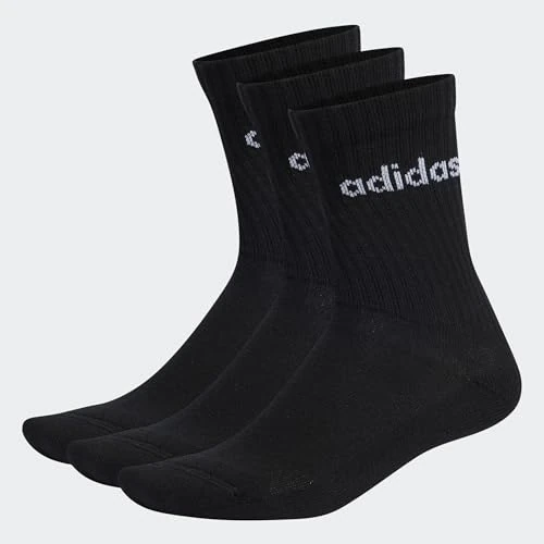 Offre limitée : adidas Mixte Linear Crew Cushioned Socks 3 Pairs, Black / White, 45-48 de 9.95 € à 9.95 € (0.00% de remise)