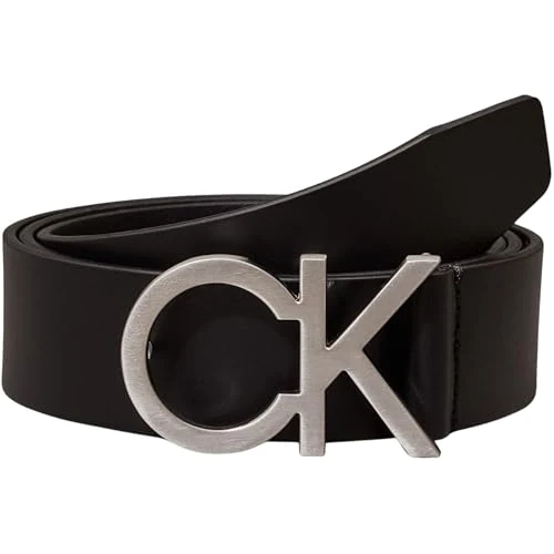 Calvin Klein Ceinture Homme Ck Buckle Belt 3,5 cm Cuir, Noir (Ck Black), 105 cm