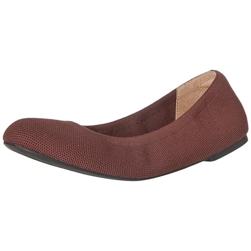 Offerta a tempo: Amazon Essentials Ballerine in Maglia Donna, Bruno Rosso, 38.5 EU Larga - 0.00% da 16.99 € a 16.99 €