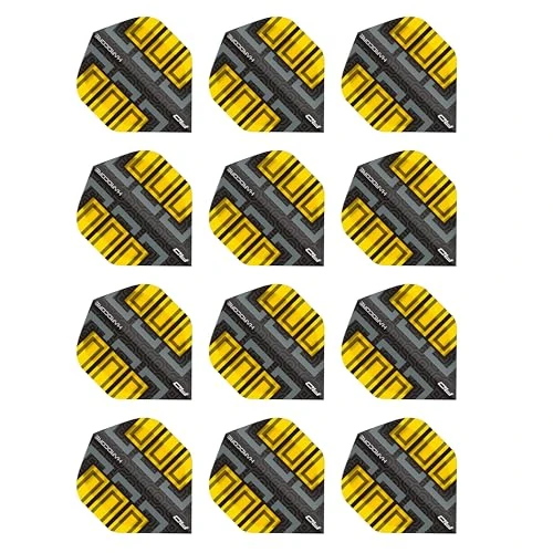 Offerta a tempo: RED DRAGON Hardcore Radical Black & Yellow Blocks - 4 set per confezione (12 freccette in totale) - 44% da 6.50 € a 3.64 €