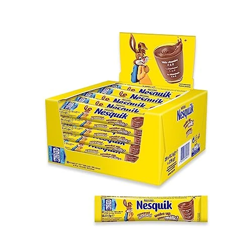 Offerta a tempo: NESQUIK Preparato per Bevanda con Cacao Solubile, 28 bustine da 13,5g (378g) - 15% da 6.04 € a 5.13 €