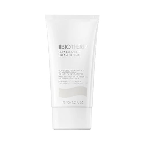 Offerta a tempo: BIOTHERM Cera Repair Cleanser Cream to Foam, Detergente Viso, Per Tutti i Tipi di Pelle, Anche per Pelli Sensibili, Deterge e Idrata, Arricchito con Life Plankton e Niacinamide, 150 ml - 50% da 37.00 € a 18.46 €