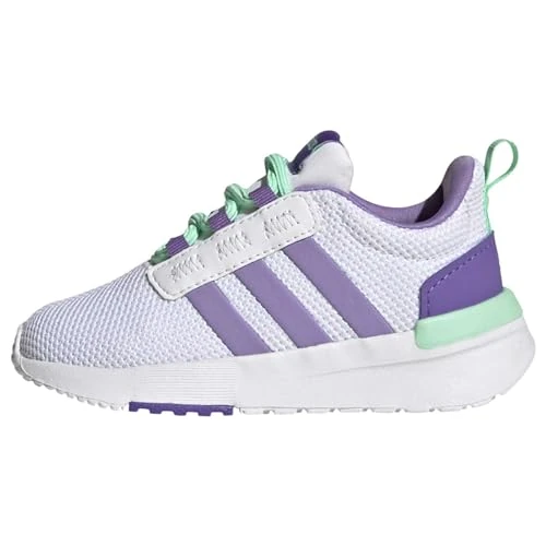 adidas Unisex Baby Racer TR21 Shoes, Cloud White / Violet Fusion / Pulse Mint, 5.5 UK Child