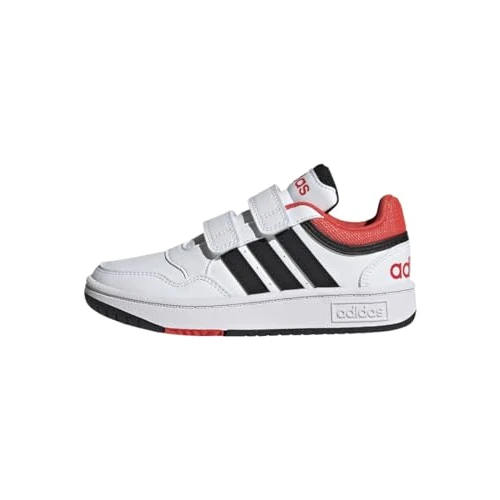 Oferta limitada: adidas Unisex niños Hoops Lifestyle Basketball Hook-and-Loop Shoes, Cloud White / Core Black / Bright Red, 32 EU de 38.00 EUR a 23.95 EUR (ahorro 37%)