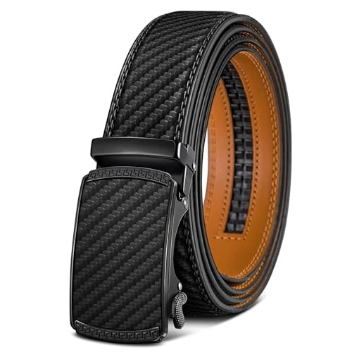 Offerta a tempo: BULLIANT Cintura Uomo, Cintura Pelle Uomo Cricchetto Automatica Fibbia 35mm,Trim Regolabile per Adattars(Nero-125cm/36-42vita regolabile) - 0.00% da 27.99 € a 27.99 €