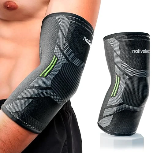 Oferta limitowana: NativoDex Orteza na łokieć na zapalenie nadkłykcia i ścięgna, kompresyjny bandaż na łokieć dla mężczyzn i kobiet, sportowy orteza na łokieć tenisisty, crossfit, łokieć golfisty z 39.99 zł na 39.99 zł (oszczędź 0.00%)