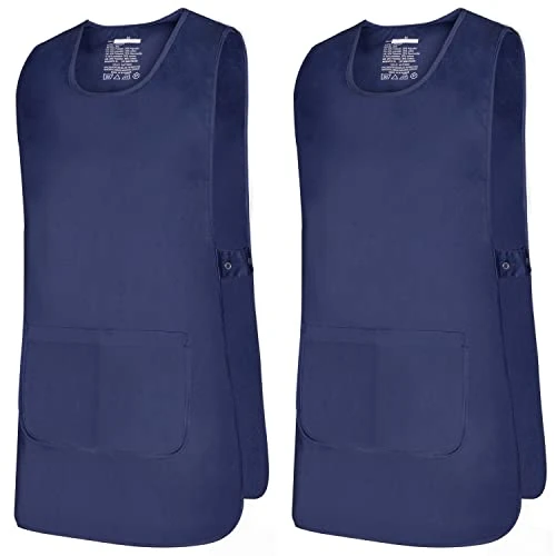 Offerta a tempo: MISEMIYA - Confezione 2 unità - Grembiule di Pulizia Uniforme da Lavoro CLINICO Medico Pulizia Veterinario Sanitario OSPITALITÀ - RIF.868 - Medium, Blu Navy - 35% da 25.95 € a 16.96 €
