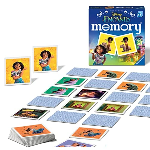 Ravensburger - Mini Memory Encanto, Gioco Memory per Famiglie, 48 Tessere, Età Raccomandata 3+