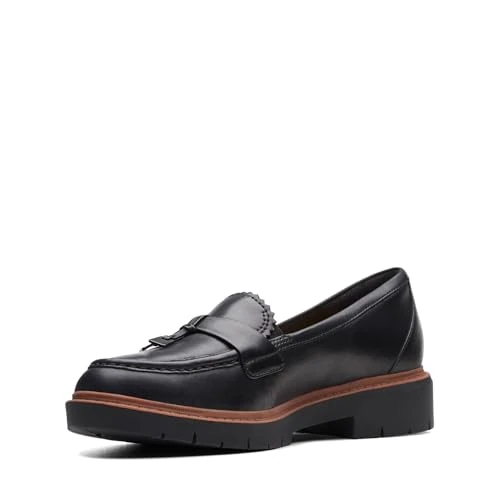 Clarks Westlynn Bella Penny Loafer voor dames, zwart leder, 37 EU