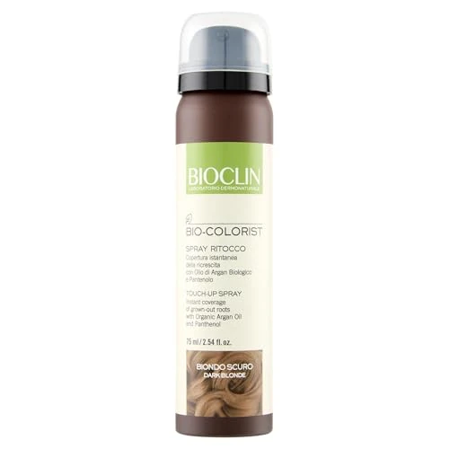 Offerta a tempo: BIOCLIN Bio-Colorist Spray Ritocco Biondo Scuro – 75 ml – Copertura Istantanea della Ricrescita Con Olio di Argan e Pantenolo – Risultato Naturale, Non Macchia e si Rimuove con lo shampoo - 37% da 9.90 € a 6.19 €