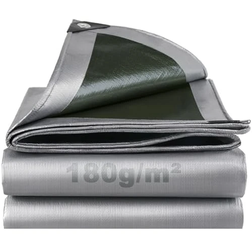 Limited-time offer: SHANNA Tarpaulin 4x6 m Waterproof Heavy Duty Tarp Sheet Cover, Thicken 180 GSM PE Tarpaulin with Reinforced Grommets, MultiPurpose Outdoor Use for Garden Furniture Camping Ground Sheet Truck Cover from 42.99 £ to 42.99 £ (save 0.00%)