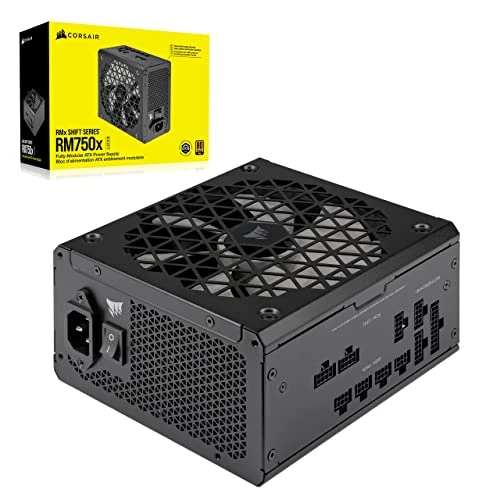 Corsair RM750x Shift Fuente de Alimentación Totalmente Modular – Compatible con ATX 3.1 y PCIe 5.1 – Modo Ventilador Cero RPM – Condensadores a 105°C – Eficiencia 80 Plus Gold – Negro