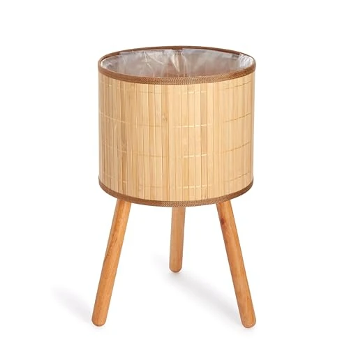 Offerta a tempo: Paco Home Vaso da fiori grande fioriera interna vaso vaso vaso in legno fiori intrecciati, colore nero, set 2 pezzi set/design 4 - 14% da 20.99 € a 17.95 €