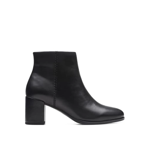 Offerta a tempo: Clarks Women's Freva55 Zip Chukka Boot, Cuoio nero, 39 EU - 42% da 130.00 € a 75.60 €